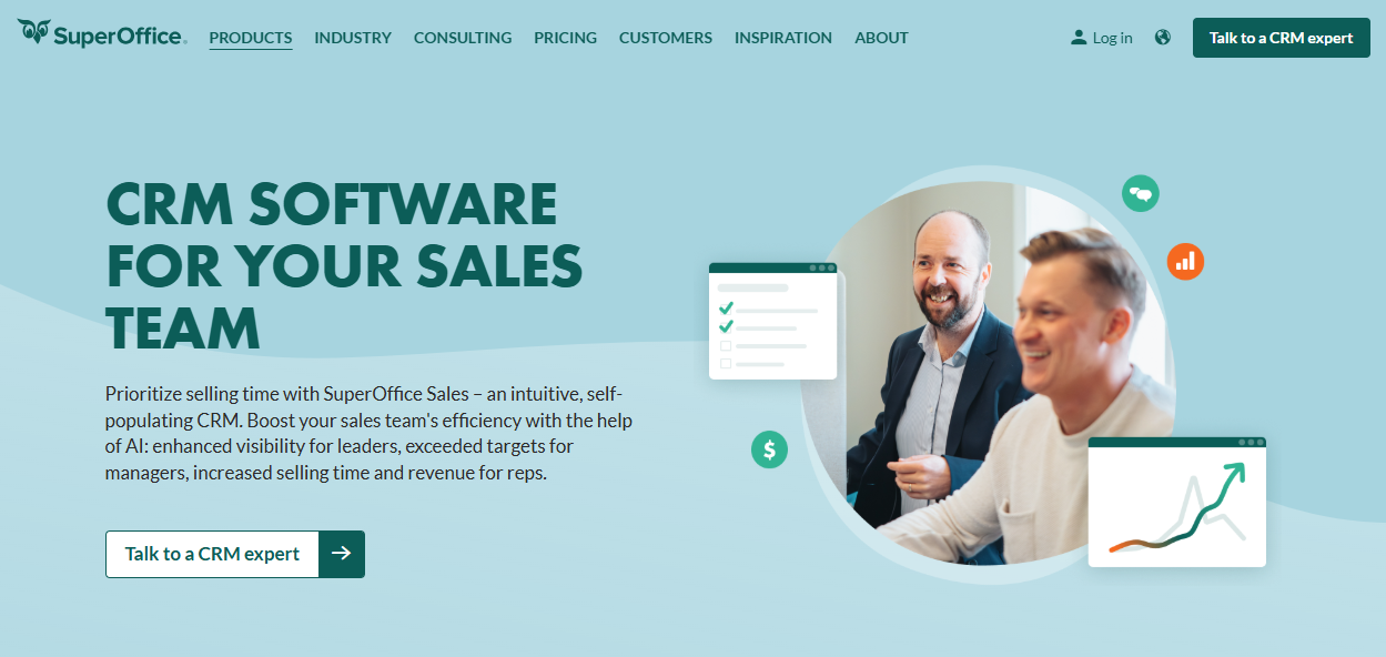 SuperOffice CRM website