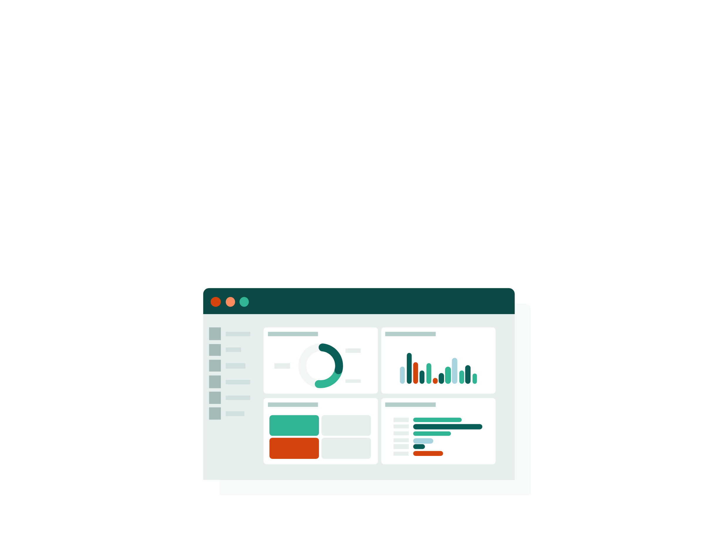 Illustration av en dashboard med data
