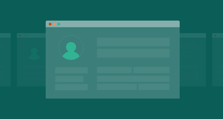 Screen shot of a customer profile in a CRM-system